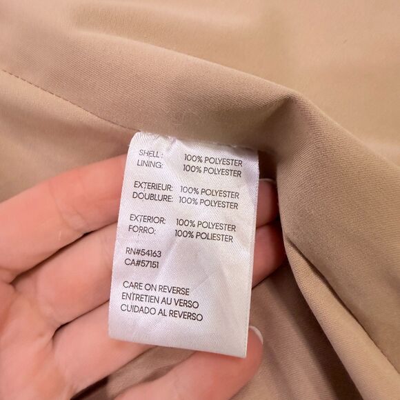 Calvin Klein Women's Camel Single Breasted Peacoat Jacket - Picture 8 of 12